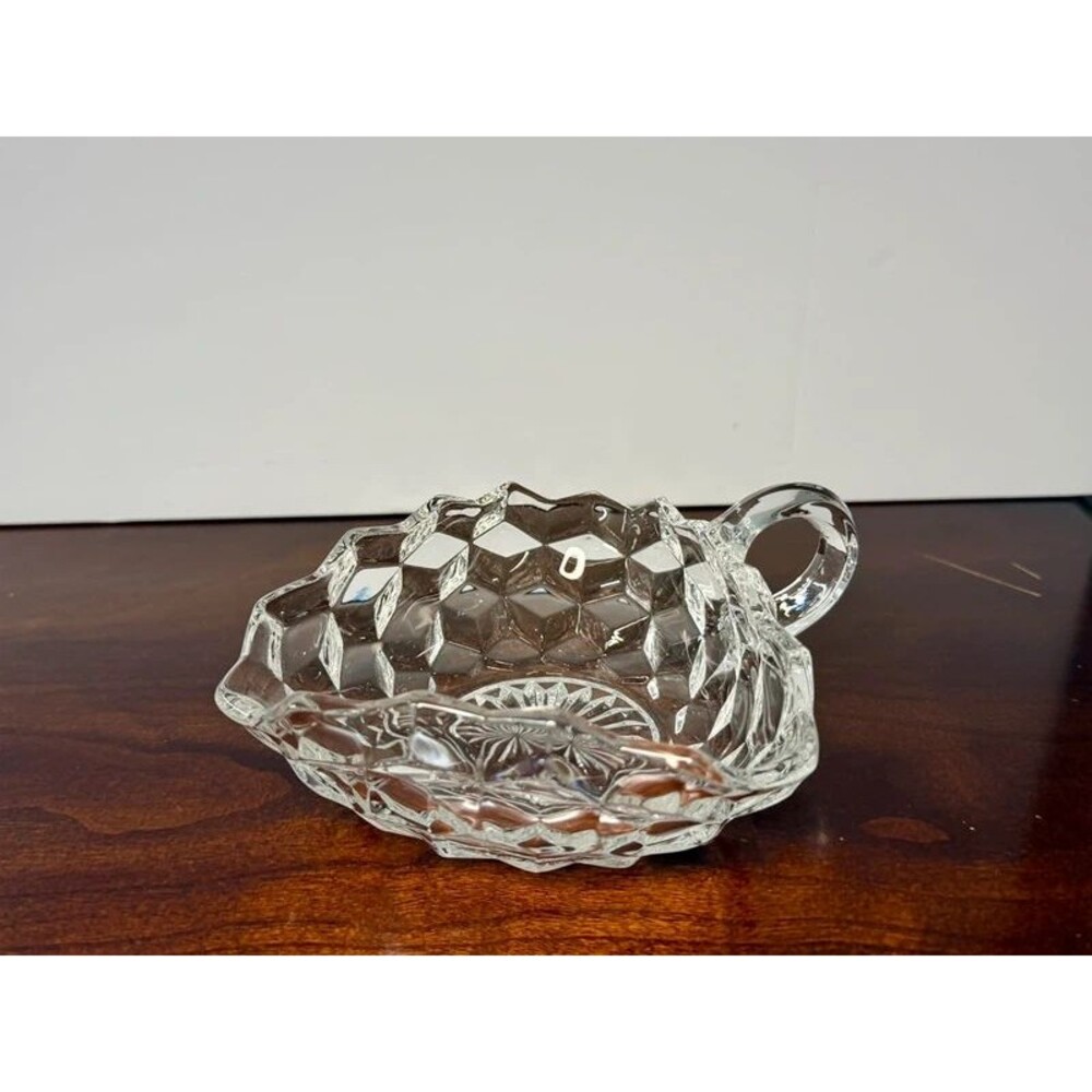 Vintage Fostoria Clear Glass Nappy Bowl Handled Candy Dish
